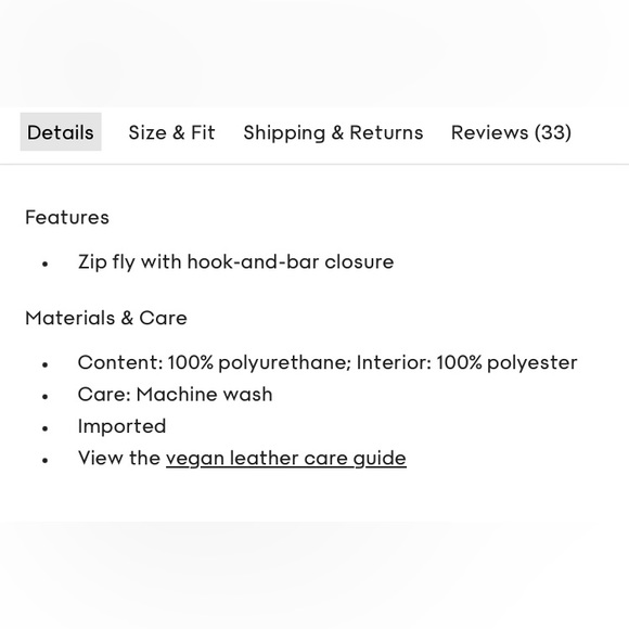 Aritzia Babaton Black Command Pant Vegan Leather Full Length - Picture 15 of 16